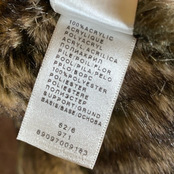 Vintage Apanage Faux Suede Fur Coat Jacket Leather Brown Shearling Sheepskin - Picture 15 of 16